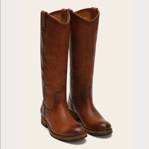 (WIDE CALF) Frye Melissa Button Lug Tall
